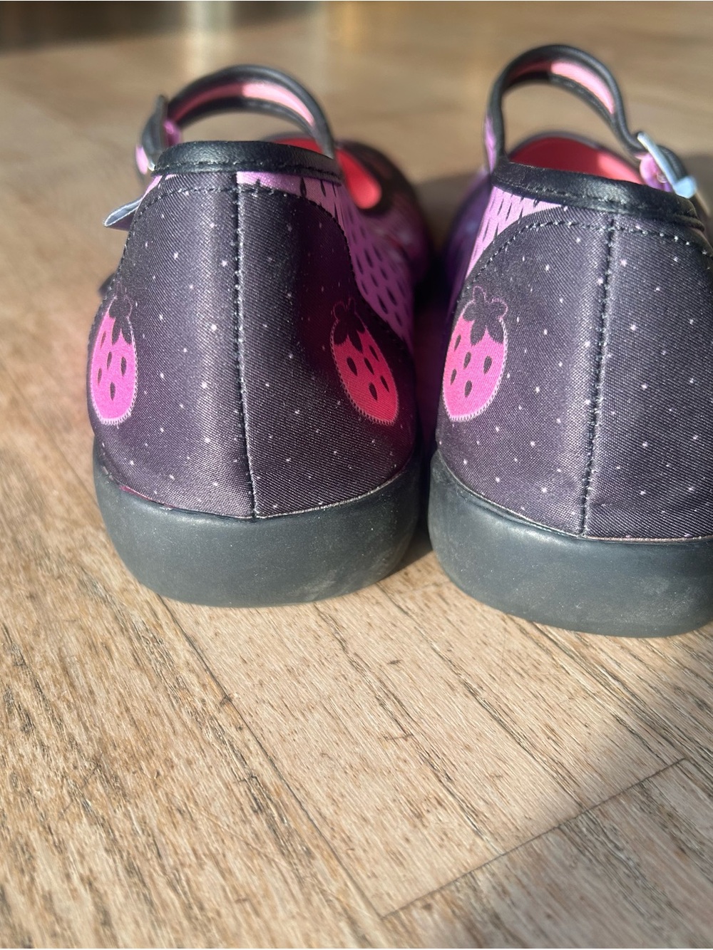 Chocolaticas Pink Strawberry Mary Jane Flats size 38 - Picture 2 of 3